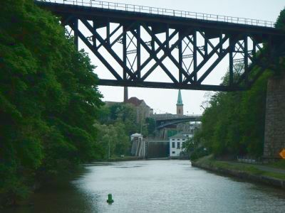 Railroad bridge over the New York Barge Canal image. Click for full size.