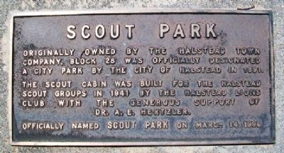 Scout Park Marker. Click for full size. Scout Park Marker image. Click for full size.