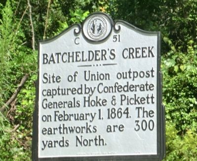 Batchelder's Creek Marker. Click for full size. Batchelder's Creek Marker image. Click for full size.