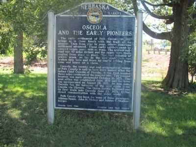 Osceola And The Early Pioneers Marker image. Click for full size.