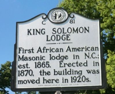King Solomon Lodge Marker image. Click for full size.
