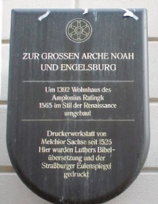 House for the Great Ark of Noah and Engelsburg Marker image. Click for full size.