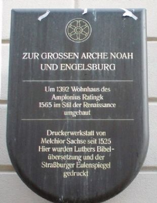 House for the Great Ark of Noah and Engelsburg Marker. Click for full size. House for the Great Ark of Noah and Engelsburg Marker image. Click for full size.
