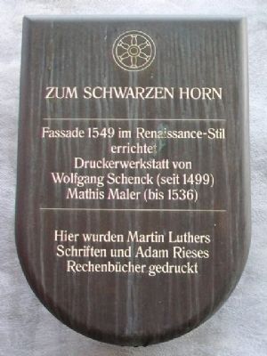 [Haus] zum Schwarzen Horn / The Black Horn Marker image. Click for full size.