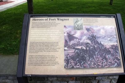 Heroes of Fort Wagner Marker. Click for full size. Heroes of Fort Wagner Marker image. Click for full size.