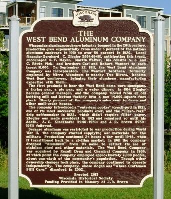 The West Bend Aluminum Company Marker image. Click for full size.