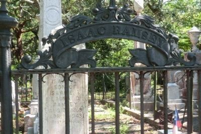 Old Burying Ground-Isaac Ramsey Lot with ornamental iron image. Click for full size.