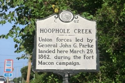Hoophole Creek Marker image. Click for full size.