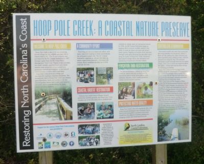 Hoop Pole Creek: A Coastal Nature Preserve Marker image. Click for full size.