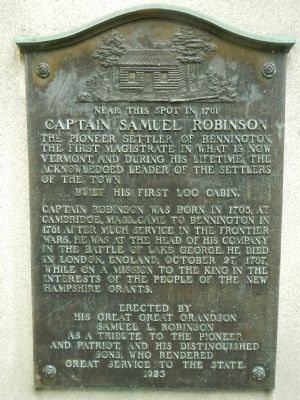 Captain Samuel Robinson Marker. Click for full size. Captain Samuel Robinson Marker image. Click for full size.