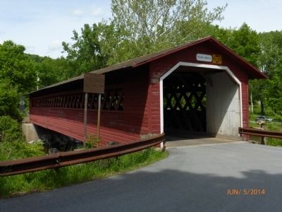 Henry Covered Bridge Marker. Click for full size. Henry Covered Bridge Marker image. Click for full size.