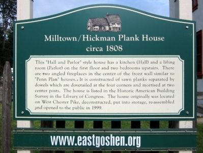 Milltown/Hickman Plank House Marker. Click for full size. Milltown/Hickman Plank House Marker image. Click for full size.