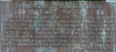 Orton Memorial plaque, showing text. Click for full size. Orton Memorial plaque, showing text image. Click for full size.
