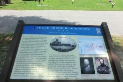 Bogue Sound Blockhouse Marker image. Click for full size.