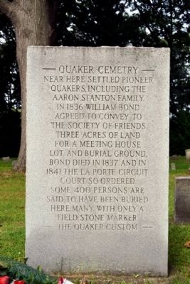 Quaker Cemetery Marker image. Click for full size.
