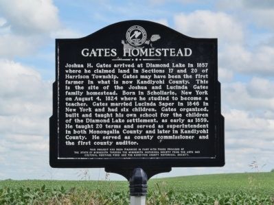 Gates Homestead Marker image. Click for full size.