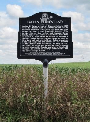 Gates Homestead Marker image. Click for full size.