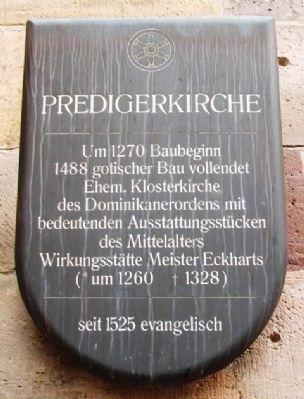 Predigerkirche / Preachers' Church Marker image. Click for full size.