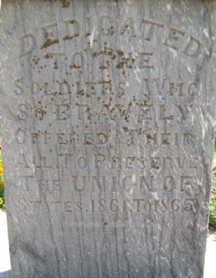 Civil War Memorial Dedication. Click for full size. Civil War Memorial Dedication image. Click for full size.