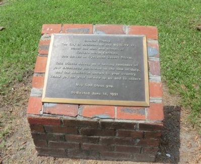 Operation Desert Storm Memorial Marker. Click for full size. Operation Desert Storm Memorial Marker image. Click for full size.