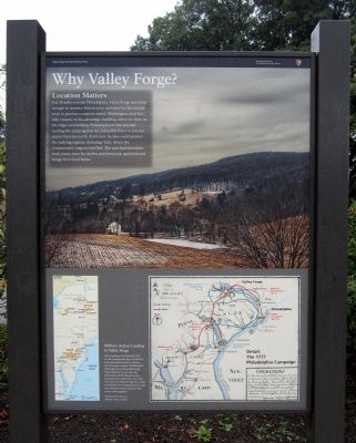 Why Valley Forge? Marker image. Click for full size.