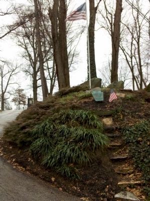 Marker is on the gate post in the background.. Click for full size. Marker is on the gate post in the background. image. Click for full size.