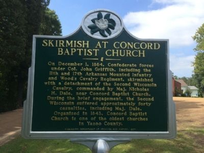 Skirmish at Concord Baptist Church Marker. Click for full size. Skirmish at Concord Baptist Church Marker image. Click for full size.