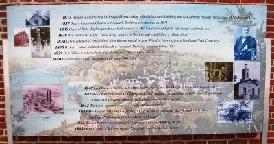 Timeline of Weston History Marker Panel 1. Click for full size. Timeline of Weston History Marker Panel 1 image. Click for full size.