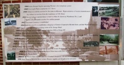Timeline of Weston History Marker Panel 4. Click for full size. Timeline of Weston History Marker Panel 4 image. Click for full size.