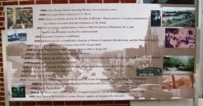 Timeline of Weston History Marker Panel 4 image. Click for full size.