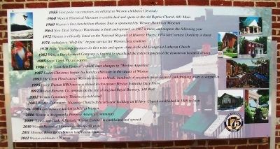 Timeline of Weston History Marker Panel 5 image. Click for full size.