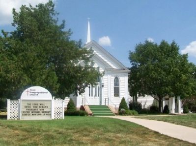 The Congregational Church of Tonganoxie and Marker image. Click for full size.
