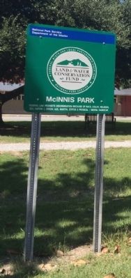 Marker located in McInnis Park image. Click for full size.