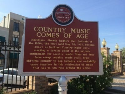 Country Music Comes of Age Marker (Front) image. Click for full size.