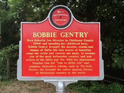 Bobbie Gentry Marker (Front) image. Click for full size.