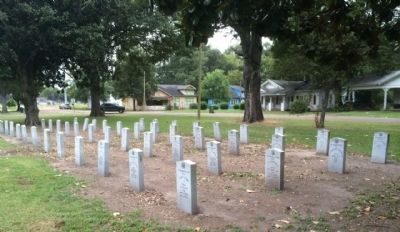 Confederate memorial markers. image. Click for full size.