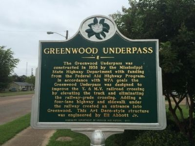 Greenwood Underpass Marker image. Click for full size.