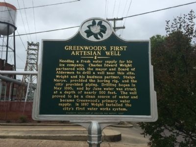 Greenwood's First Artesian Well Marker image. Click for full size.