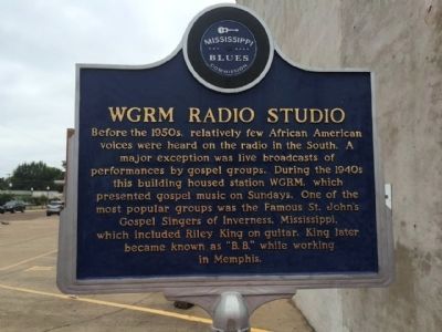 WGRM Radio Studio Marker (Front) image. Click for full size.