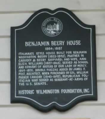 Benjamin Beery House Marker image. Click for full size.