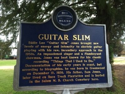 Guitar Slim Marker (Front). Click for full size. Guitar Slim Marker (Front) image. Click for full size.