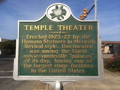 Temple Theater Marker image. Click for full size.
