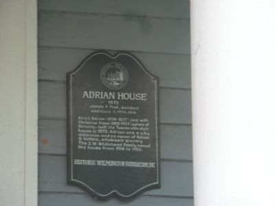 Adrian House Marker. Click for full size. Adrian House Marker image. Click for full size.