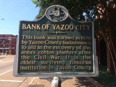 Bank of Yazoo City Marker image. Click for full size.