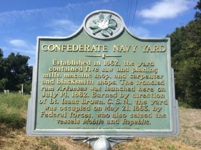 Confederate Navy Yard Marker image. Click for full size.