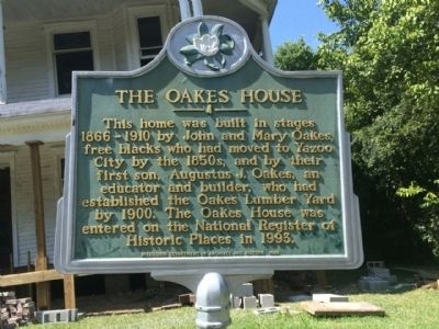 The Oakes House Marker image. Click for full size.