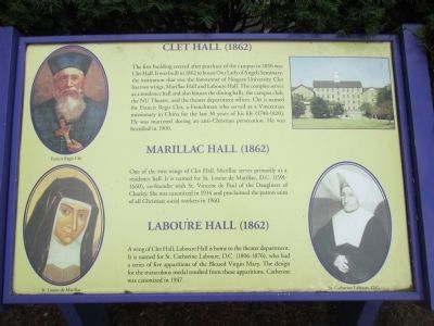 Clet Hall, Marillac Hall, Laboure Hall Marker image. Click for full size.
