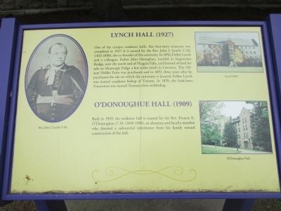 Lynch Hall (1927), O'Donoughue Hall (1909) Marker image. Click for full size.