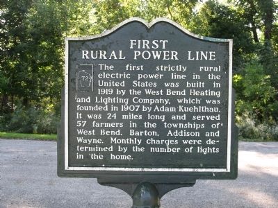 First Rural Power Line Marker image. Click for full size.