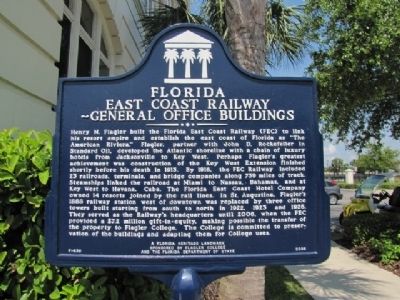 Florida East Coast Railway - General Office Buildings Marker image. Click for full size.